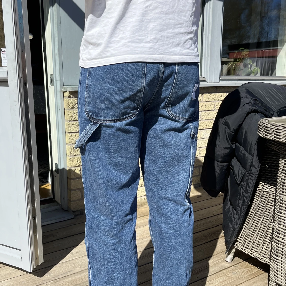 Mörkblå baggy jeans - 91
