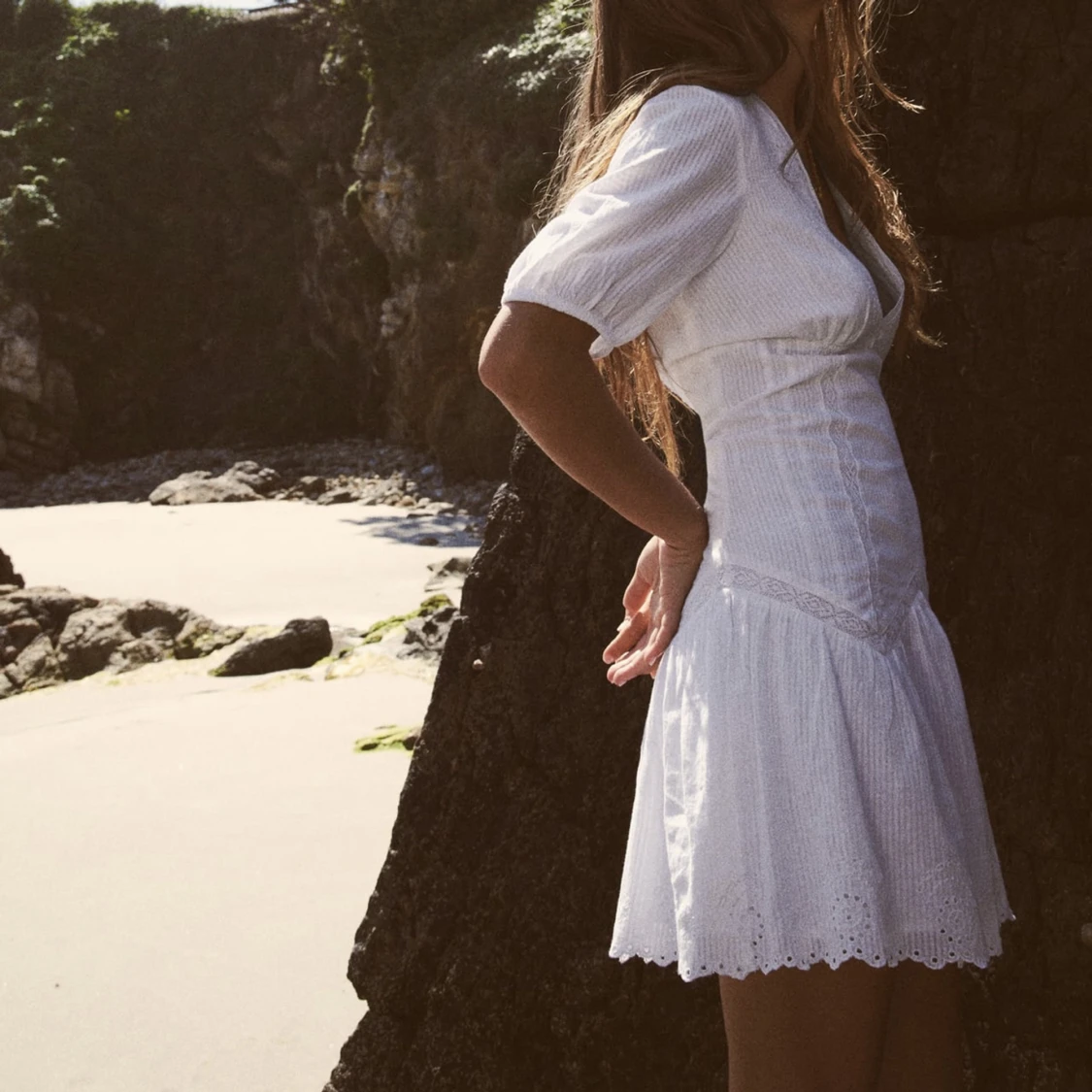 Vit klänning zara  - 90