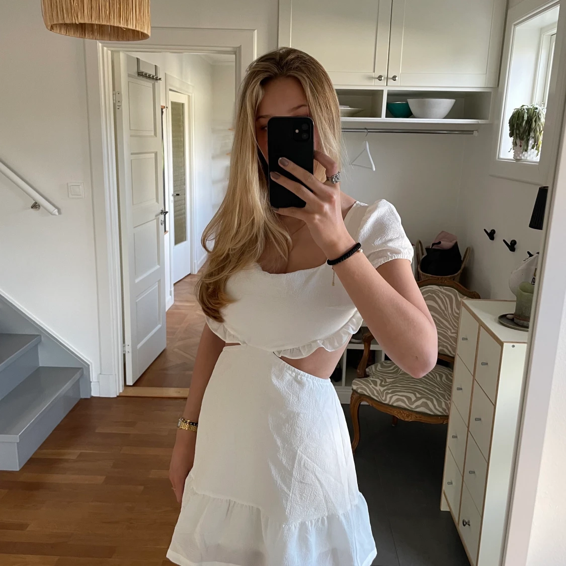 Vit klänning Student  - 91