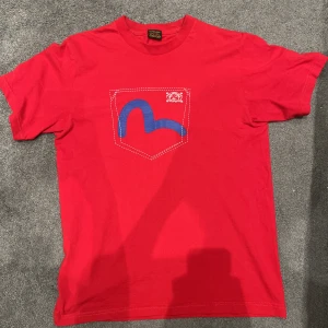 Evisu tshirt - Säljer denna evsiu tröjan för att den är lite för liten för mig, färgen är inte lika ljus som den ser ut att vara i bilden skriv om ni har några frågor 