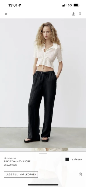 linnebyxor - Intressekoll på mina svarta linnebyxor från zara i storlek M, använda endast en gång. Köparen står för frakt 