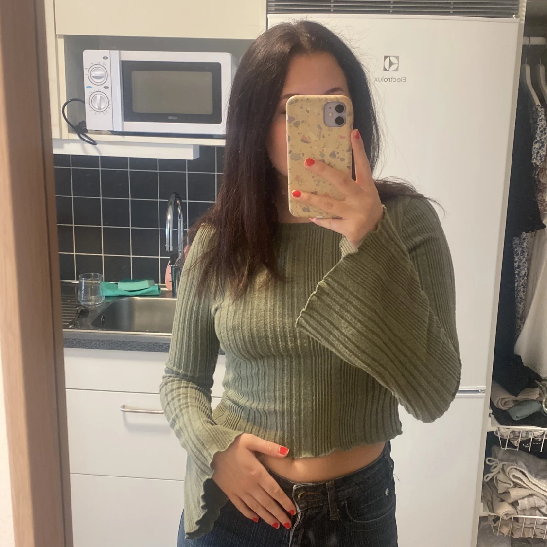 Snygg olivgrön tröja 🫒