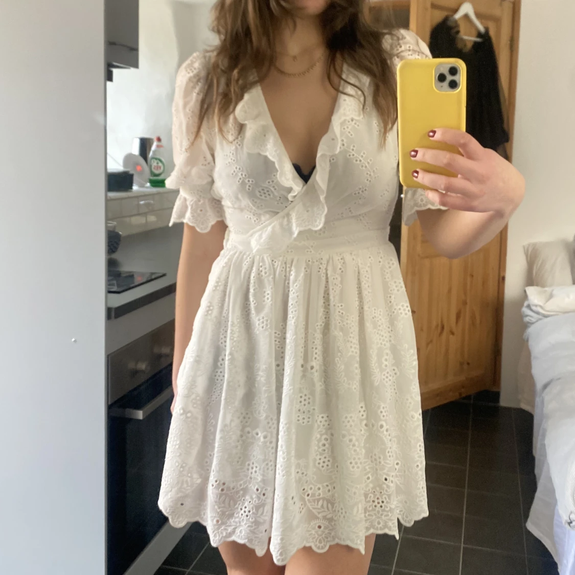 Vit klänning stl: 36