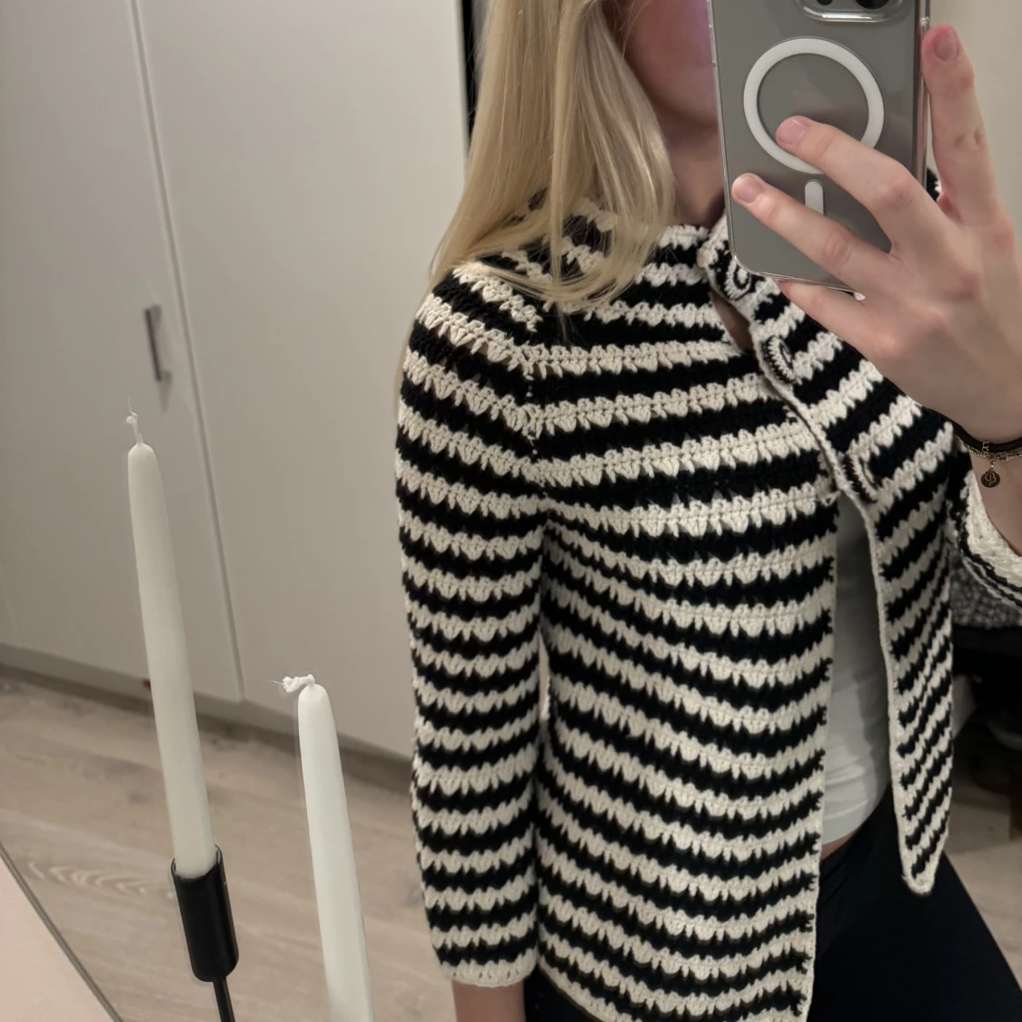 Trekvartsärmad kofta - 90