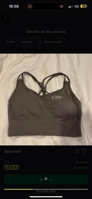 Sportbh  - Sportbh från ICIW, använd enstaka gånger 