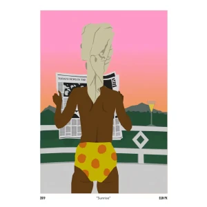 Sunrise postern - Snyggaste postern som tyvärr inte passar i vår nya lägenhet. Helt oanvänd. ”Sunrise” från Elin PK  Nypris 599kr men säljer för 400kr pga en liten repa som bara syns på nära håll.