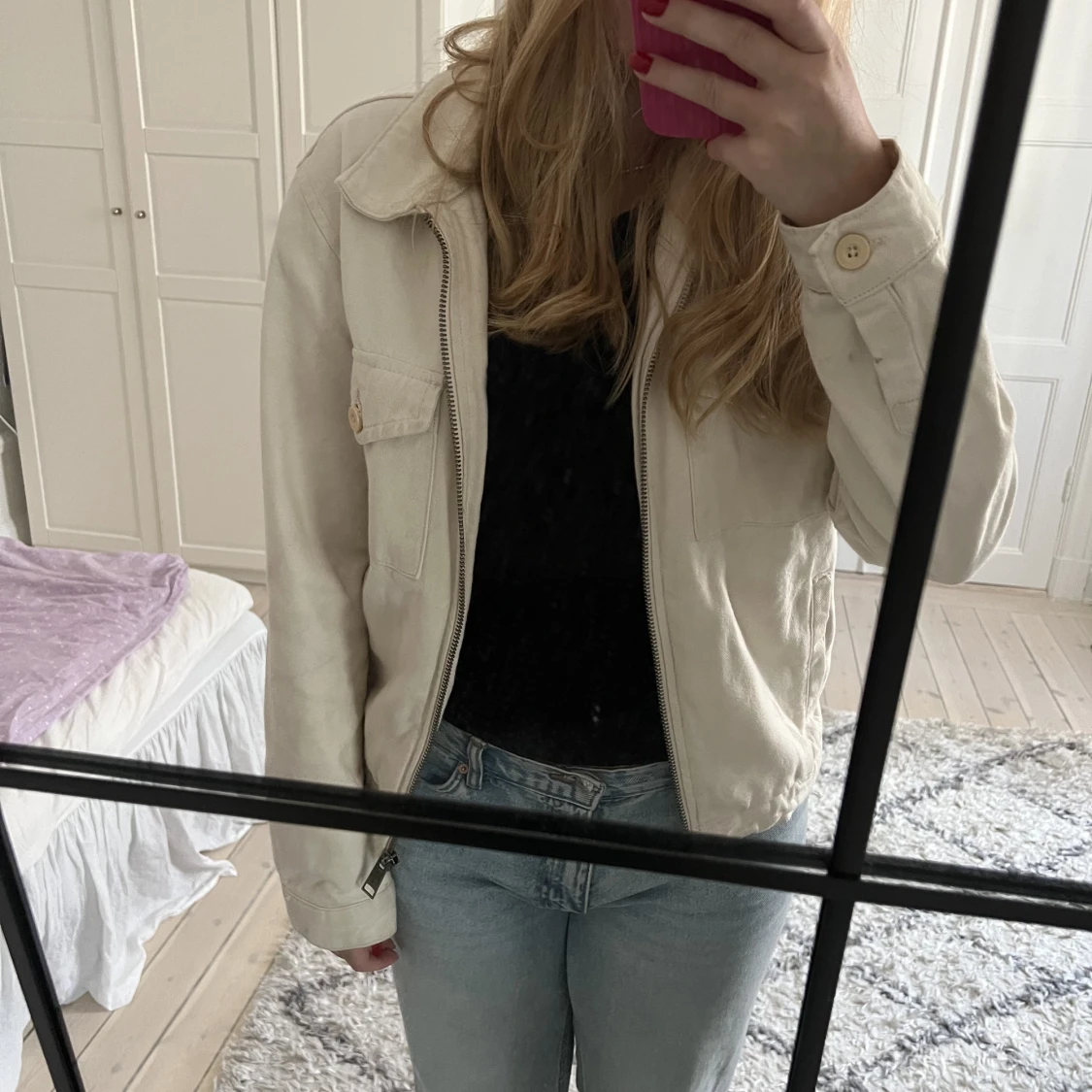 Beige vårjacka - 90