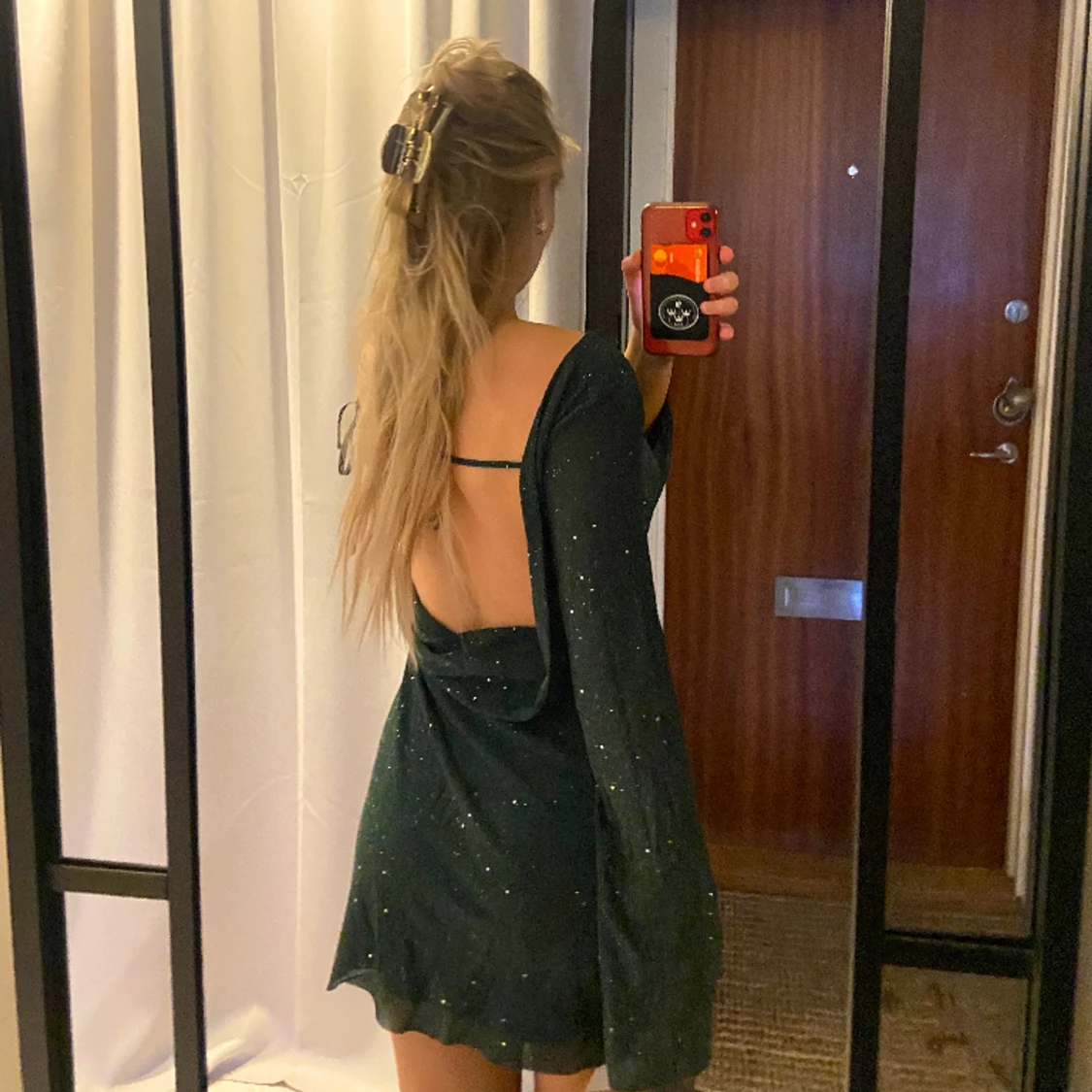 Nyår / Jul klänning skimmer grön  