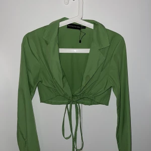 Grön topp - En super snygg grön topp, tyvärr har den en liten fläck på högra kragen..., fler bilder kan skickas privat. (Bilderna är från hemsidan). Köparen står för frakten❤️