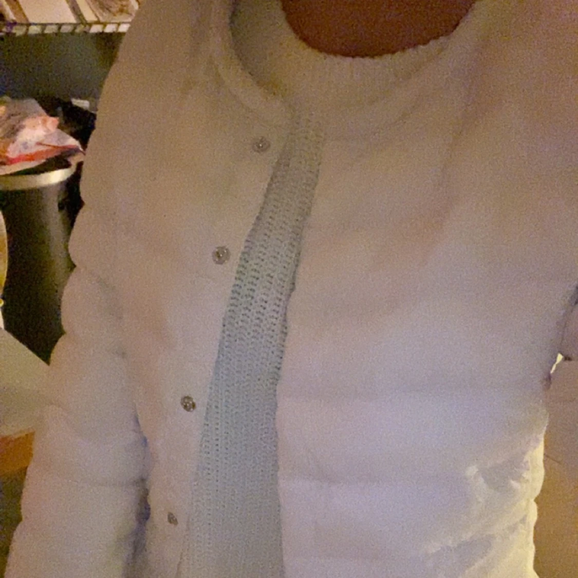 Trendig vit dunjacka - 90