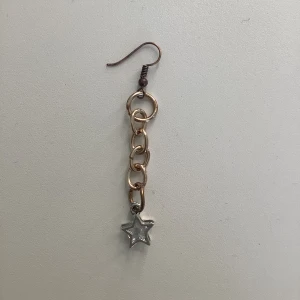 Örhänge - Örhänget har jag använt en gång, vet ej om den är nickelfri. Kan skicka med en örhänge plop till örhänget gratis, kontakta gärna mig i så fall💕. Jag tvättar örhänget innan jag skickar den.  Finns kvar tills det står sålt! 💕