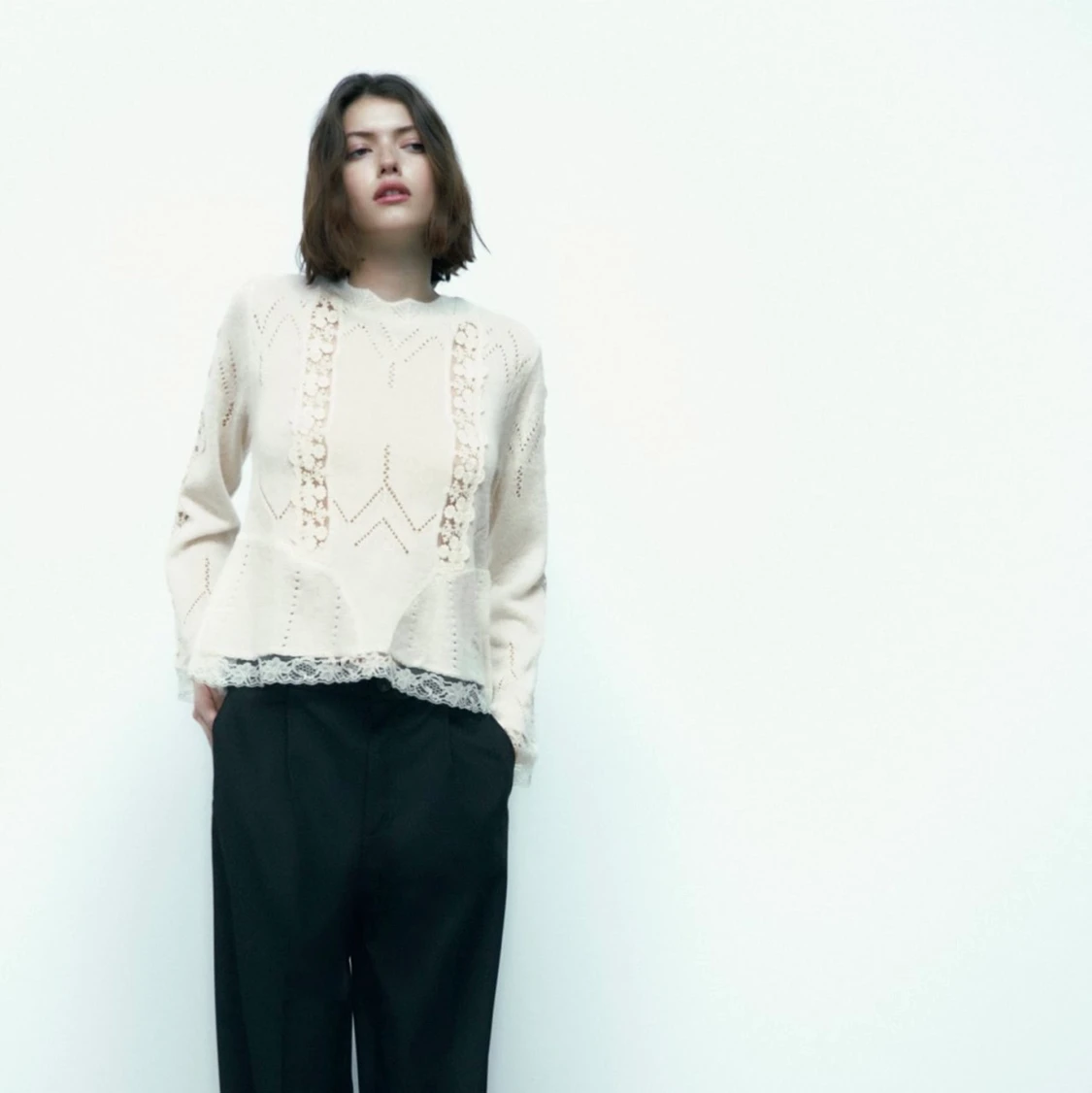 Stickad tröja från zara - 90