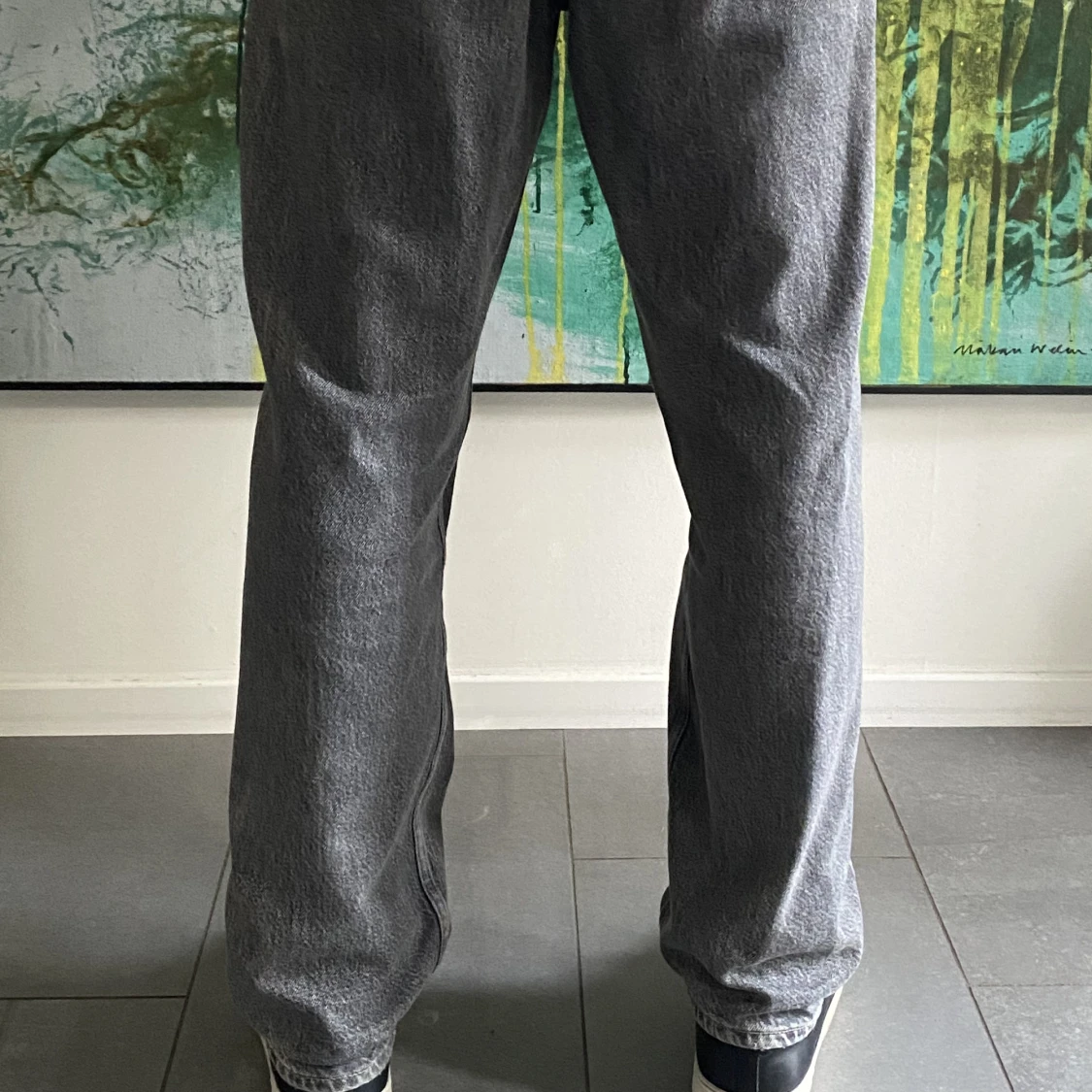 Grå/svarta jeans - 91