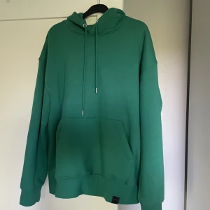 Grön hoodie - ÄLSKAR den här hoodien men har tyvärr inte använt den lika mycket på senaste. Färgen är verkligen drömmig. Storlek S men något oversized skulle jag säga. Köpt på zalando.