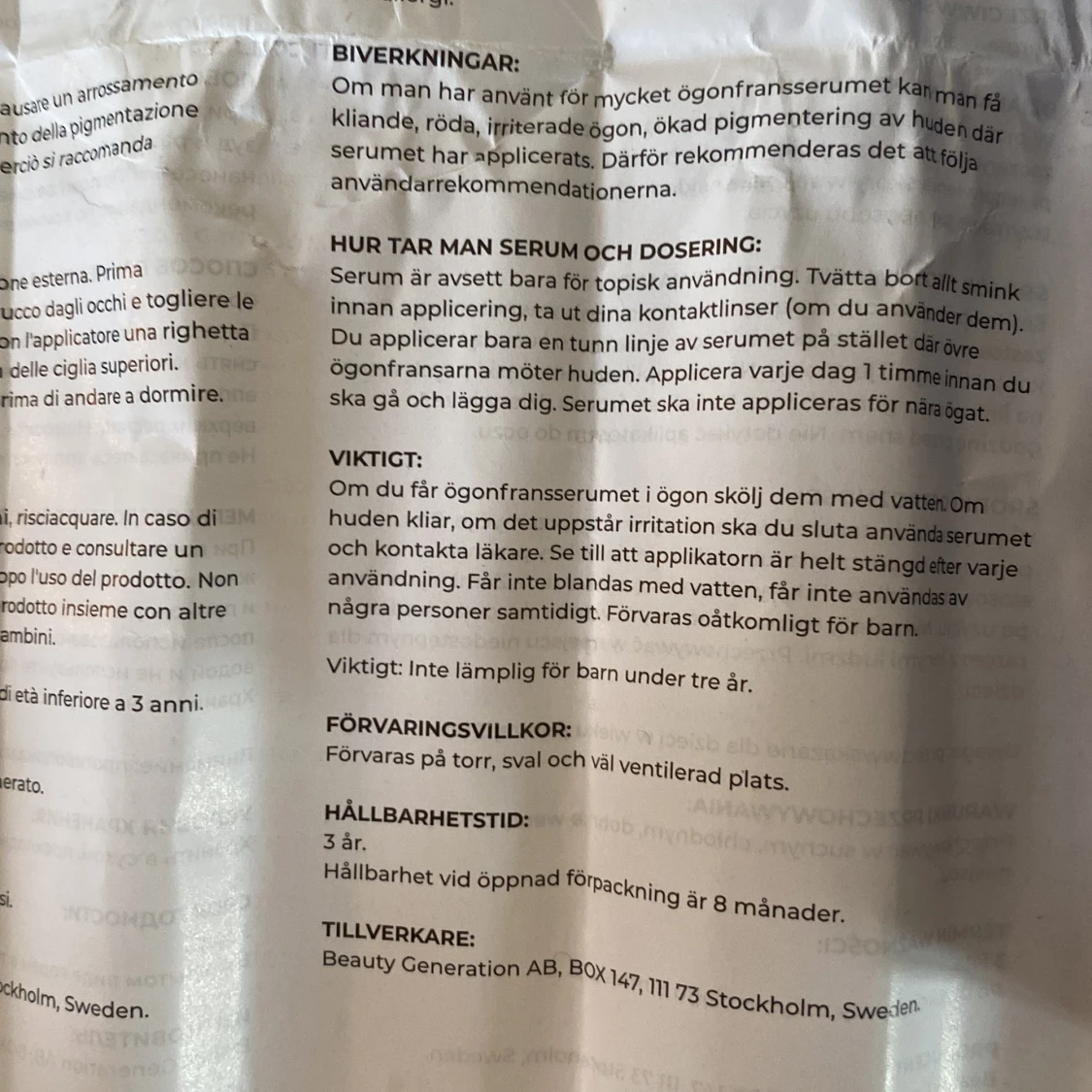 XLASH Eyelash serum ( oöppnad förpackning) - 91