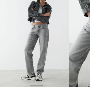 Gråa midwaist jeans från gina - säljer mina absoluta favoritjeans då dom tyvärr blivit för små🥲 storlek 34 💕💘