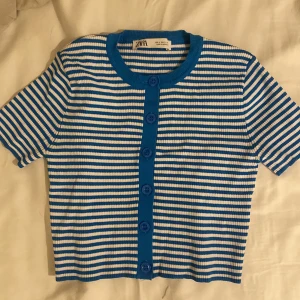 Topp från Zara.  - Säljer denhär blå o vit randiga toppen från Zara. 