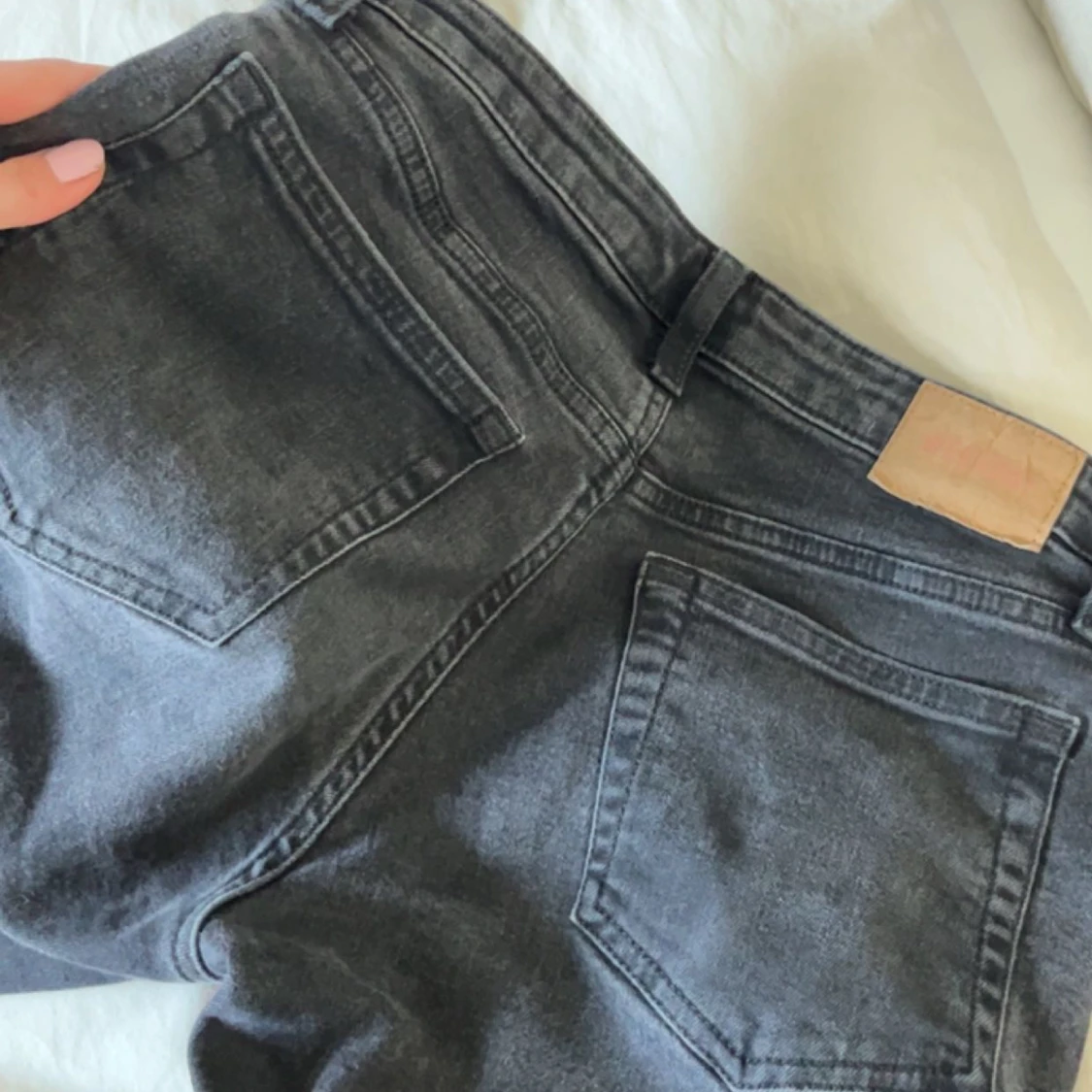 Lågmidjade svarta bootcut  - 91