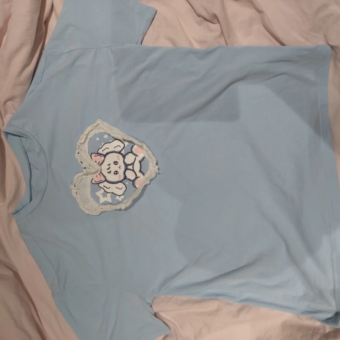 Söt blå t-shirt  - 90