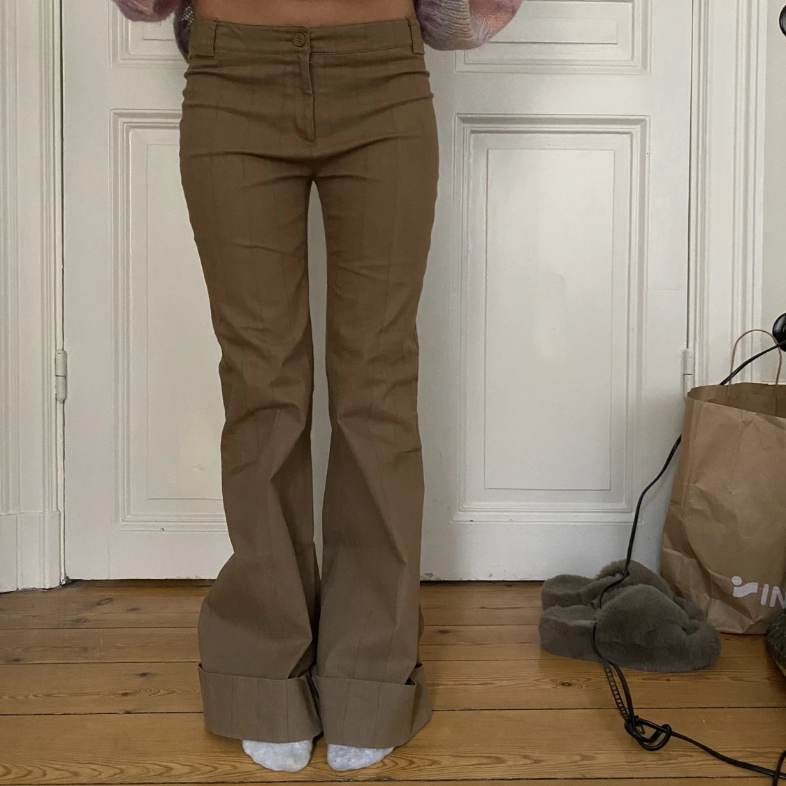 Lågmidjade kostymbyxor