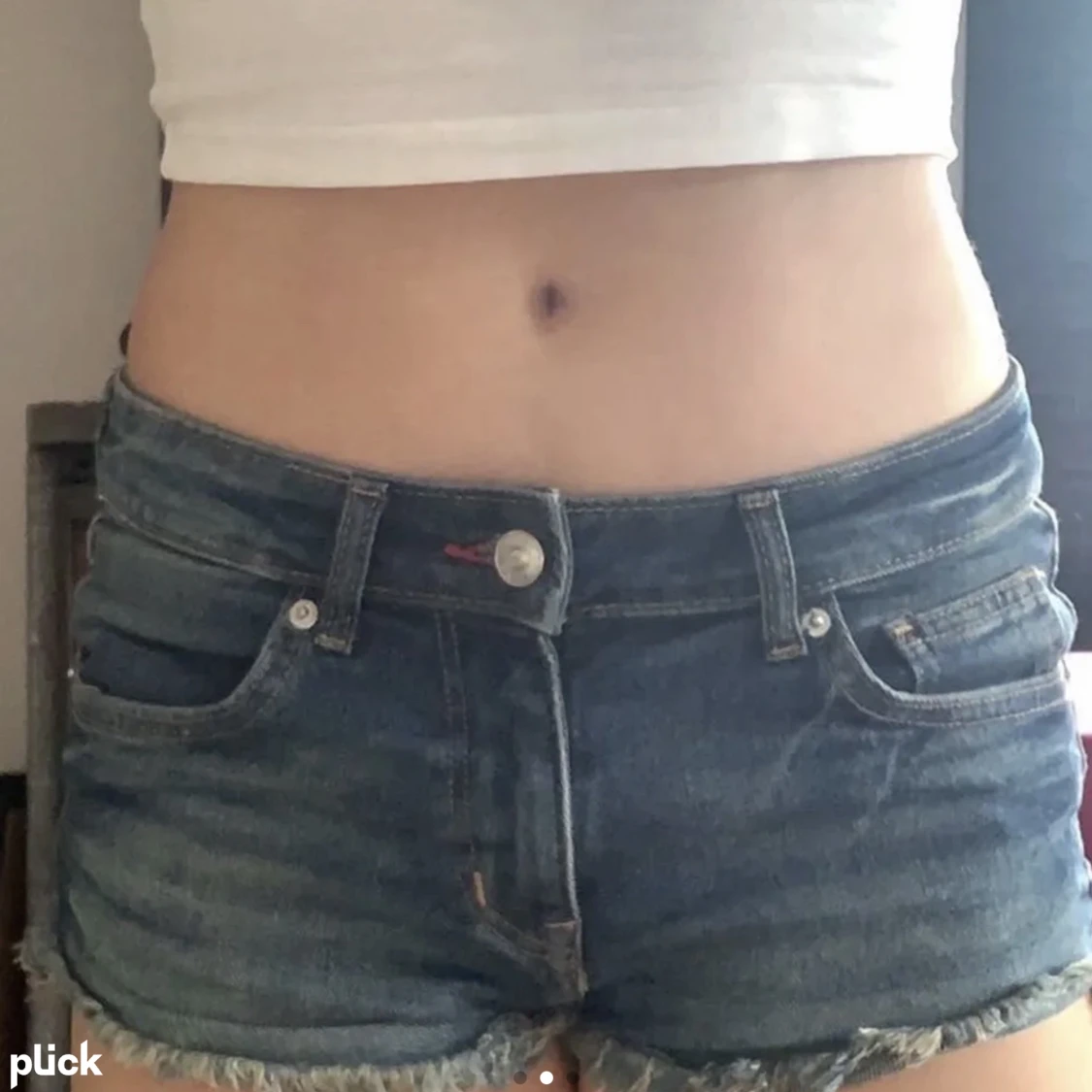 Lågmidjade jeansshorts 