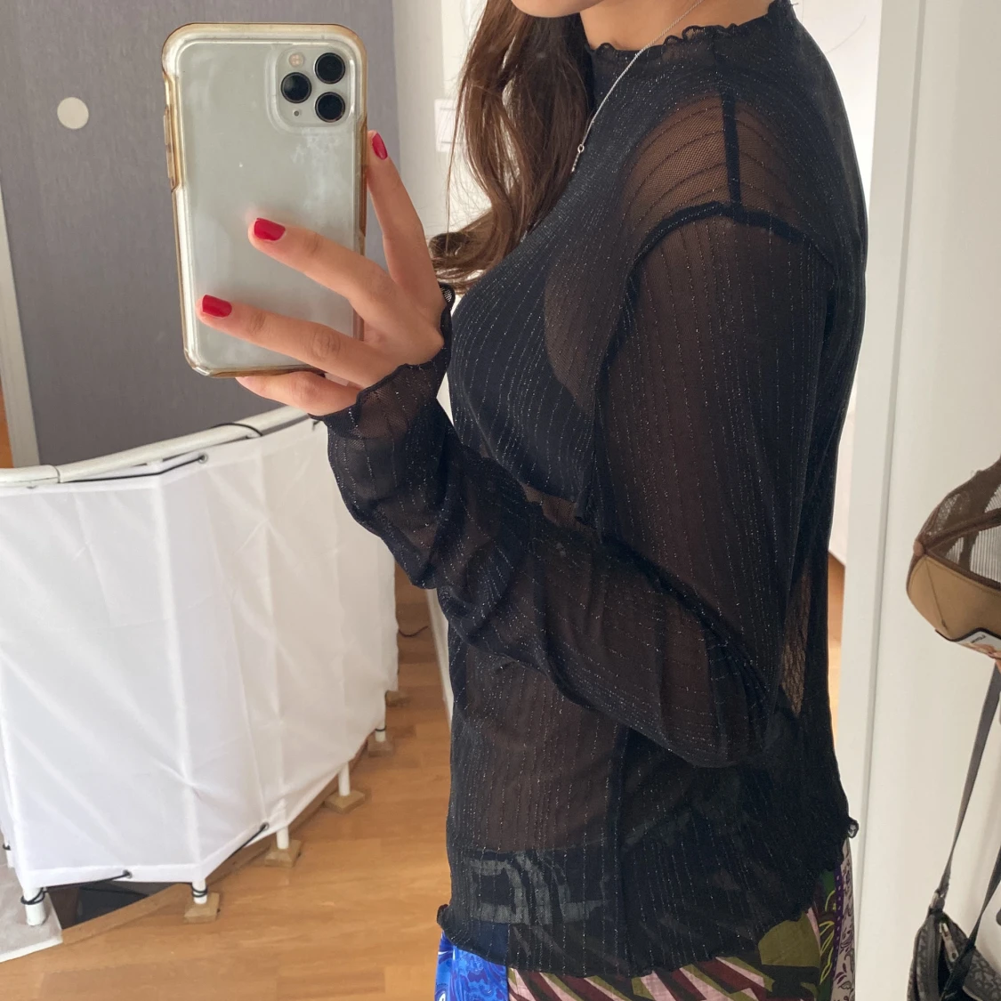 Glittrig långärmad  - 90