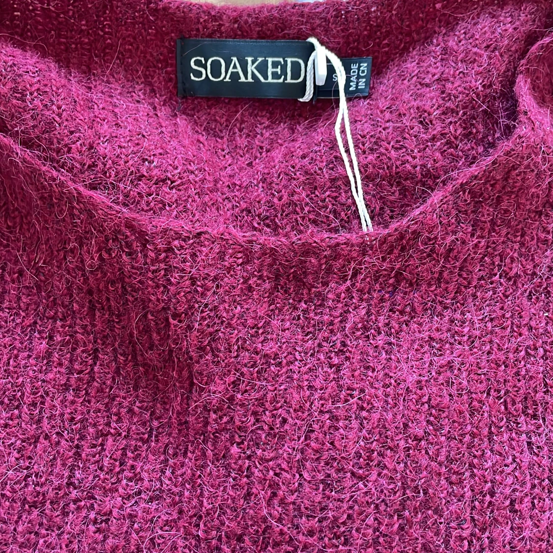 Stickad kortärmad tröja - 90