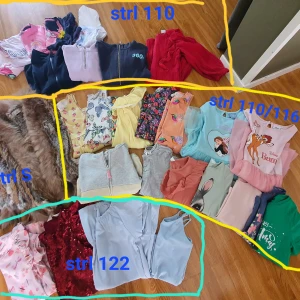 Klädpaket 110-122 - Klädpaket strl 110-122. Klänningar, Tshirts, Långärmat, Tjocktröjor.