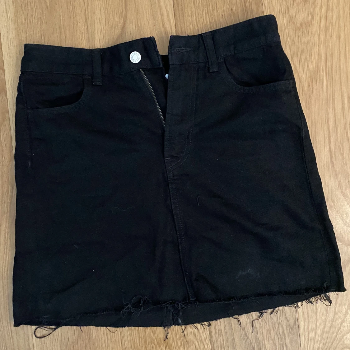 black denim skirt