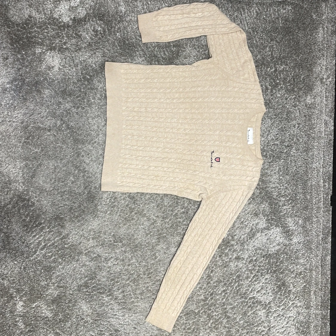 Ribbstickad tröja - 90