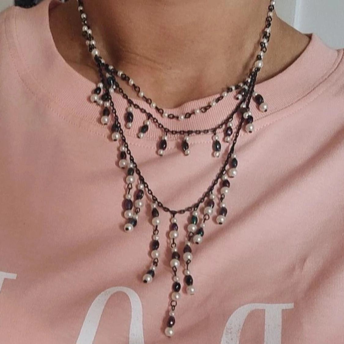 Y2k halsband pärlor