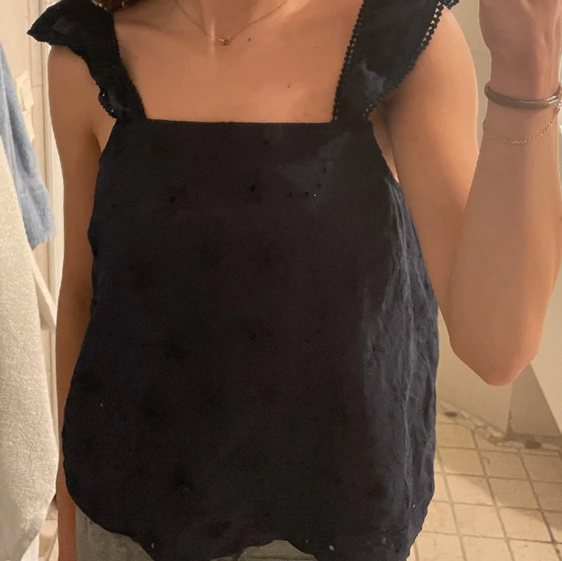 Marinblått linne - 90