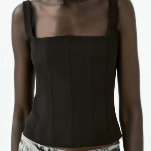 Topp från zara  - Snygg ”korsett” topp från zara. Hel ny med prislappen. Säljer för att den inte passar mig. Slutsåld online och nypris är 330 säljer för 225. Frakt tillkommer 