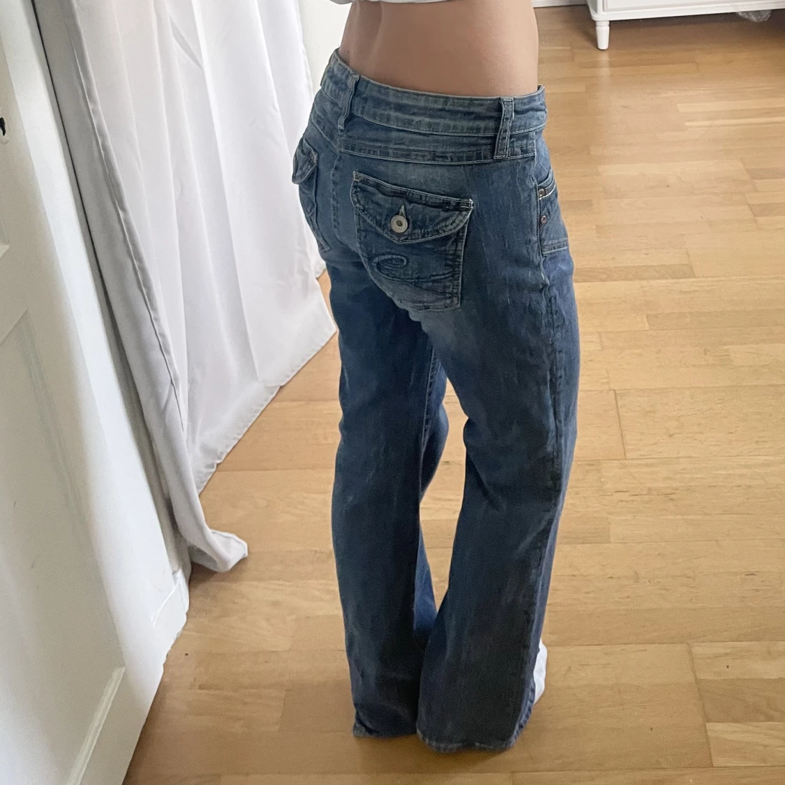 lågmidjade jeans - 90