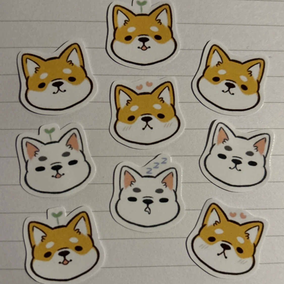 9 st klistermärken 💗 - 90