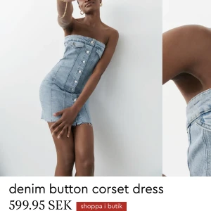 Jeansklänning - Använd 1gång, från gina i storlek L men passar mer en M❤️tar emot prisförslag 