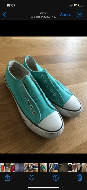 Turkosa sneakers strl 37 - Endast provade ute 1 ggn Fint skick  Strl 37  !!! 🤩☀️🤗 Köparen står för frakten 