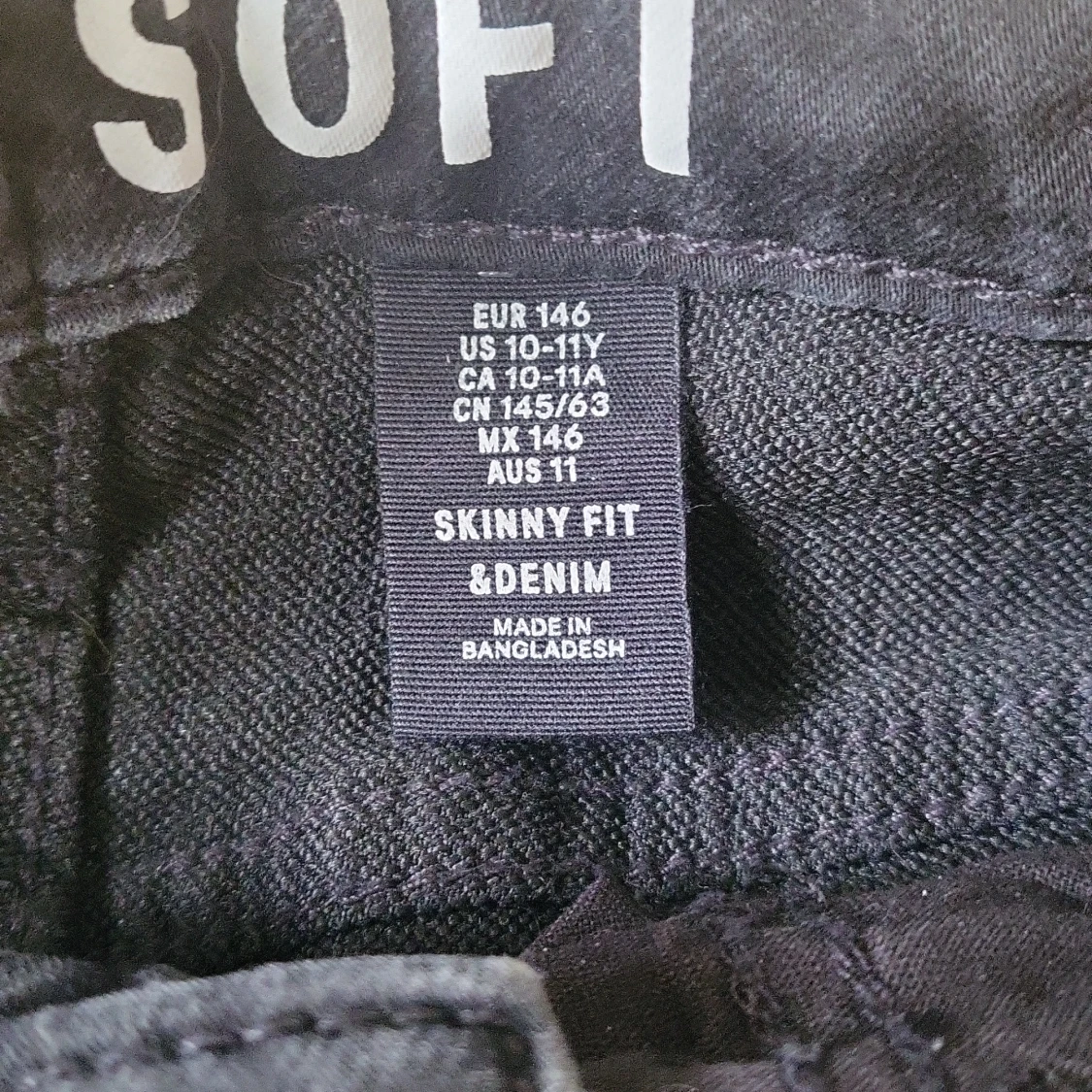 Supersoft svart jeans - 91