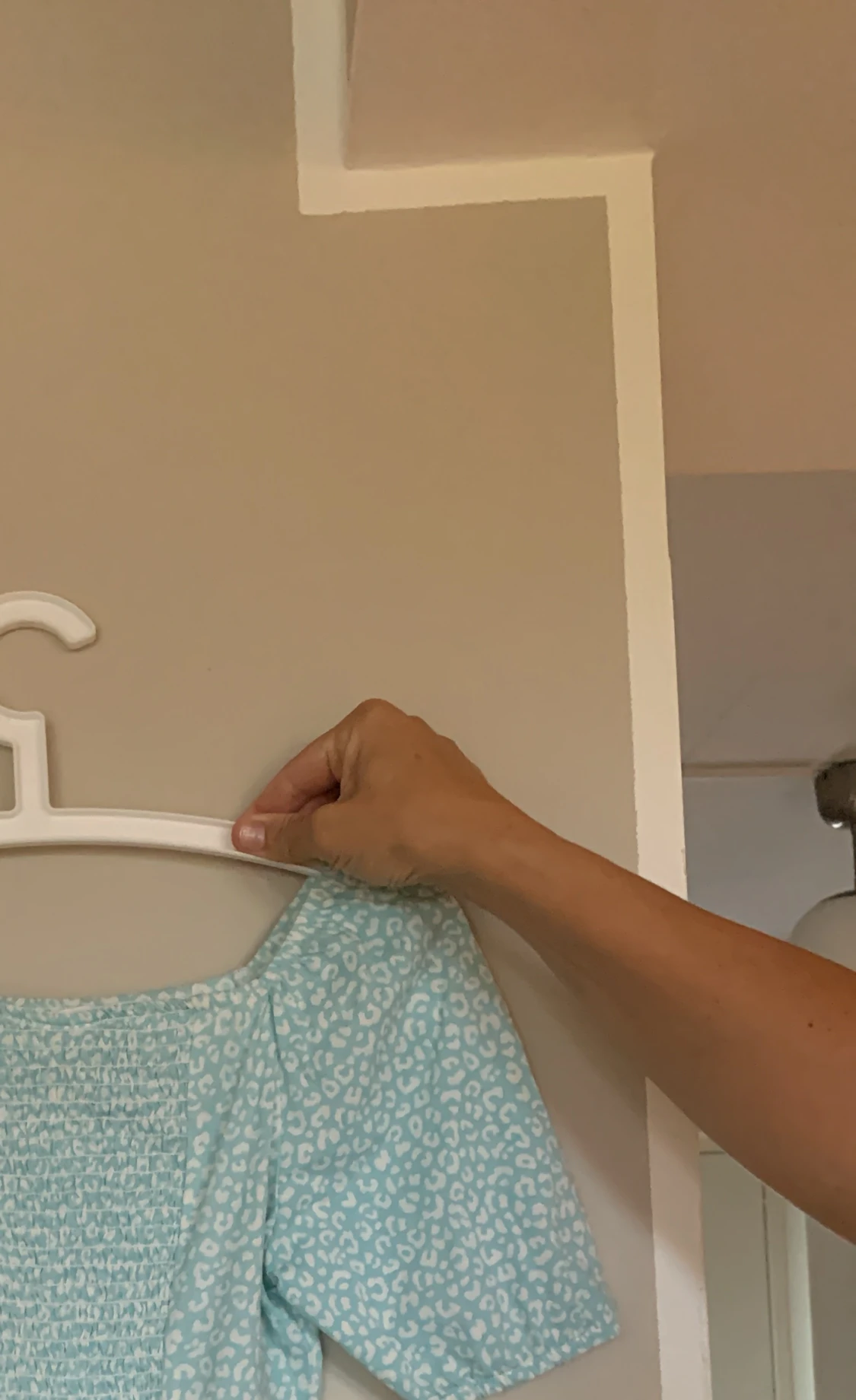 mönstrad turkos blus - 90