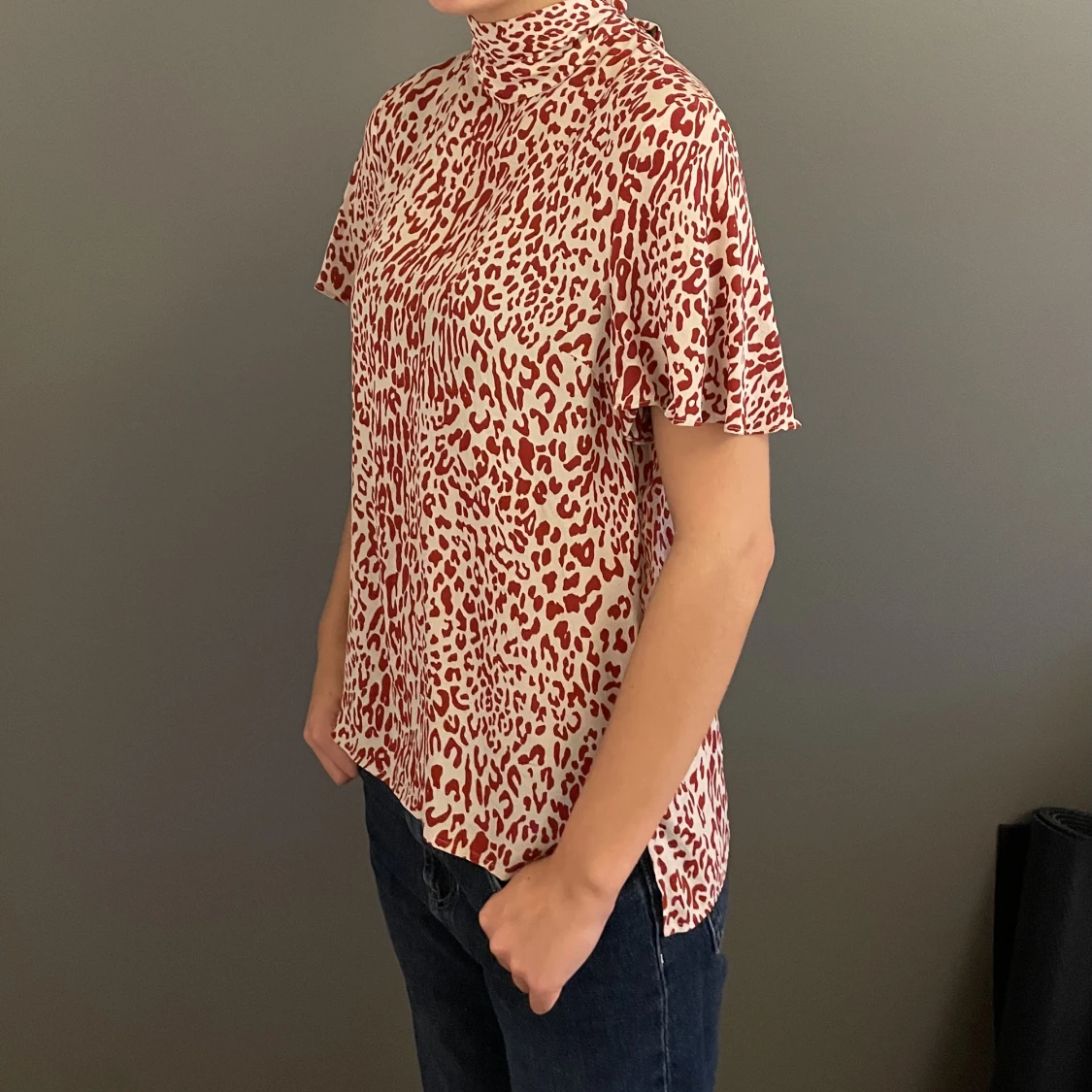 Leopardmönstrad blus - 90