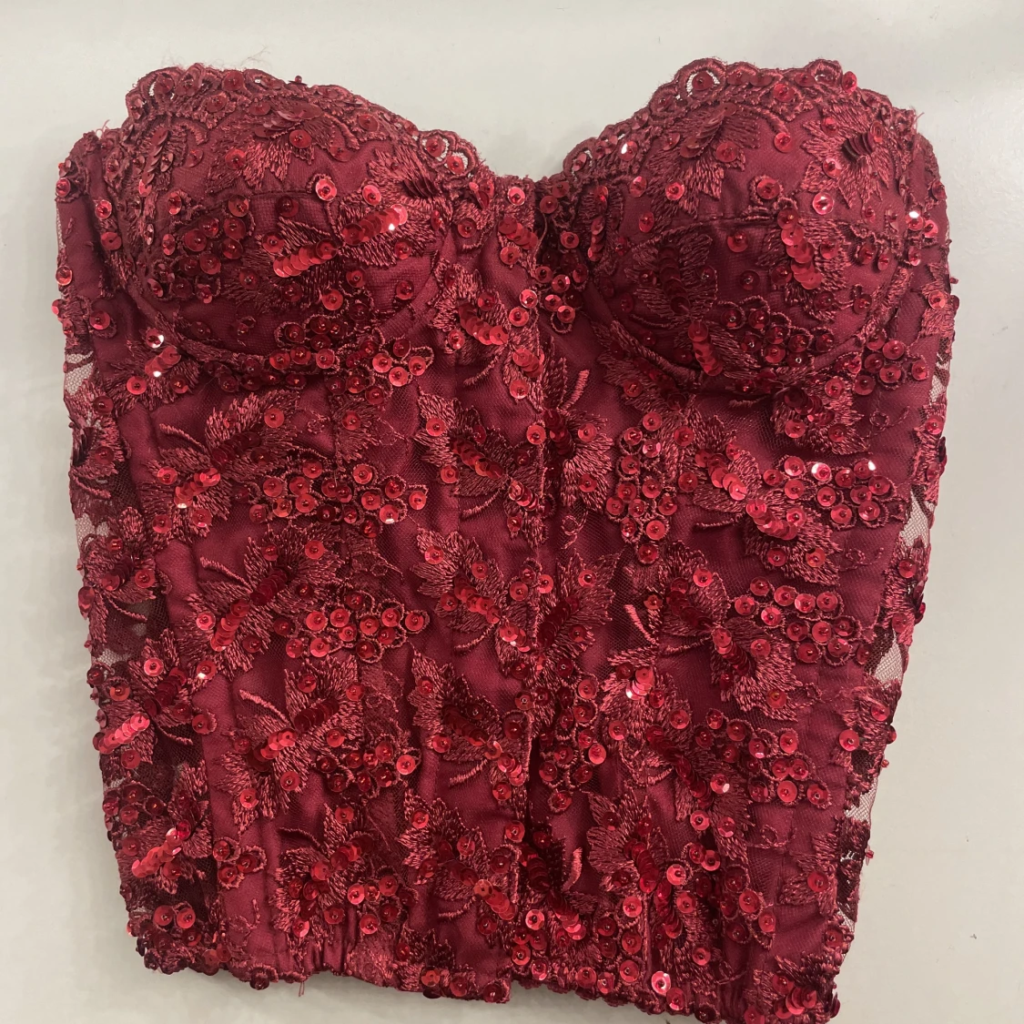 Vintage paljett korsett 