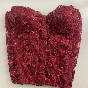 Vintage paljett korsett  - Jättefin korsett med stretch, passar XS-S och A-C kupa.