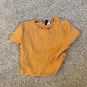 jätte fin t-shirt från hm. Den är orange och är lite kortare vid magen. storlek S. tvättas innan användning. 