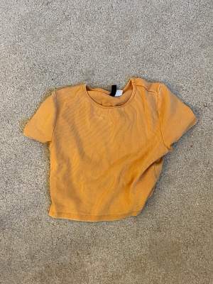 jätte fin t-shirt från hm. Den är orange och är lite kortare vid magen. storlek S. tvättas innan användning. 