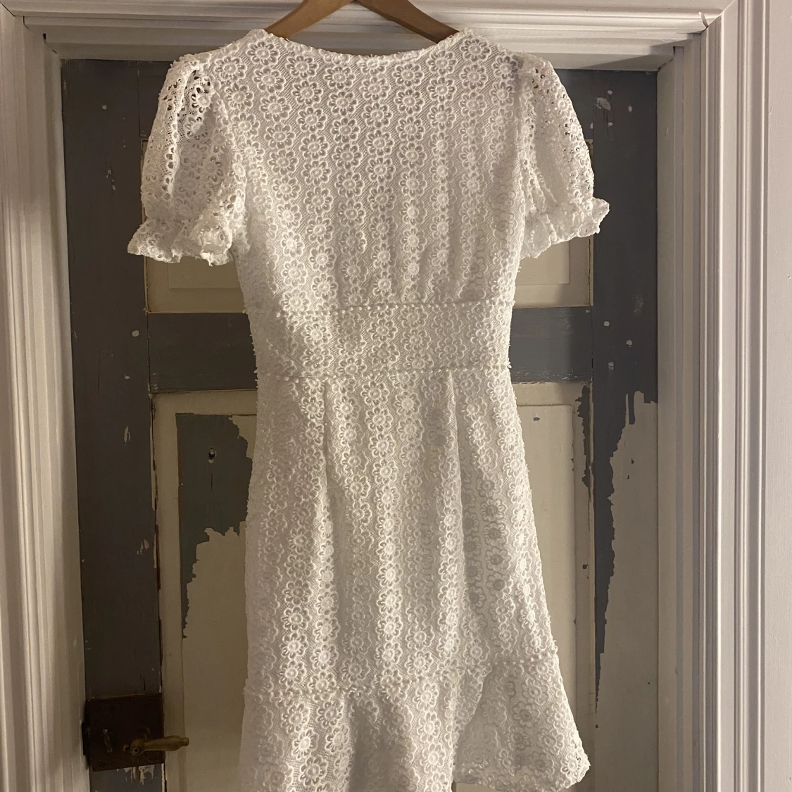 Jättefin vit klänning - 90