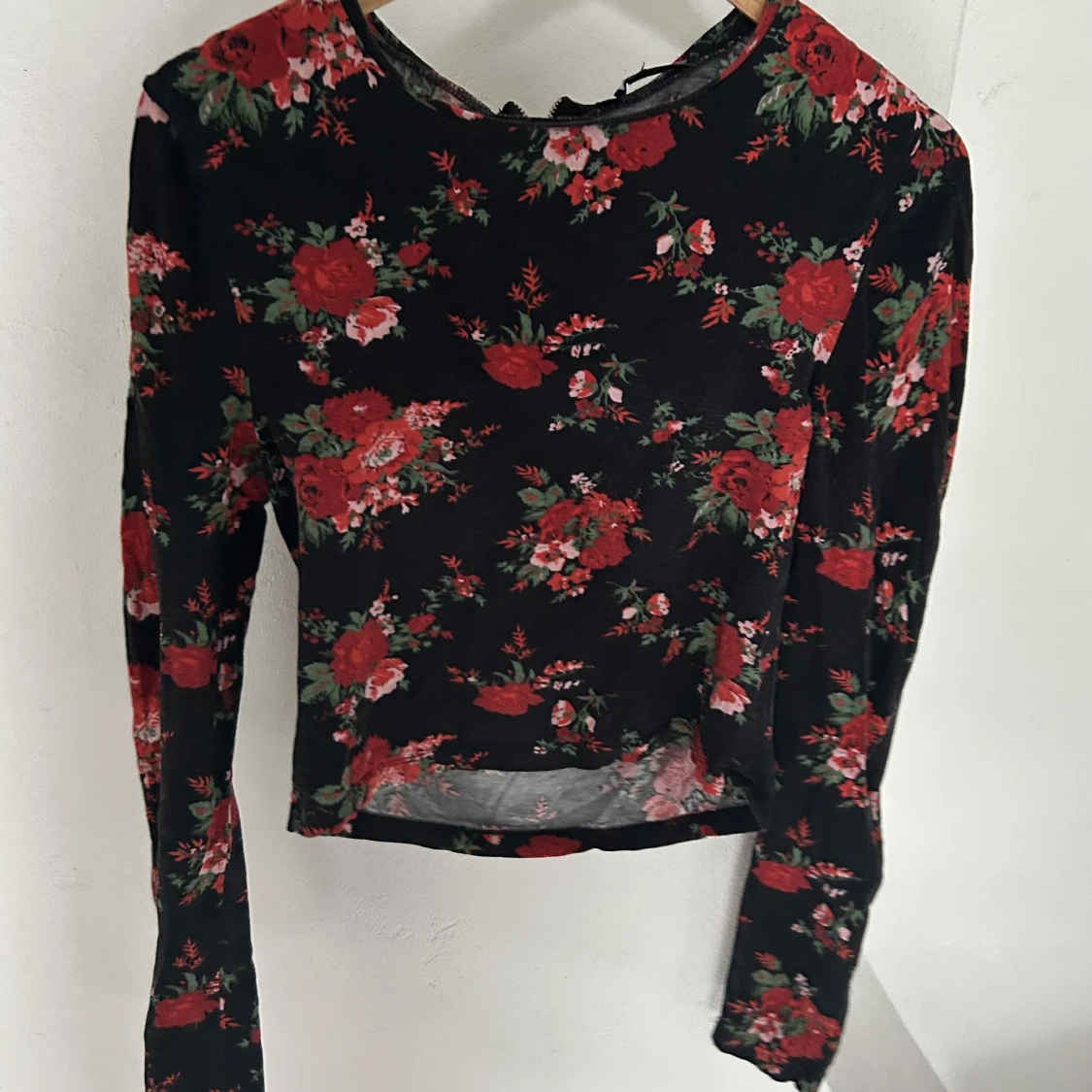 Blommig långärmad top