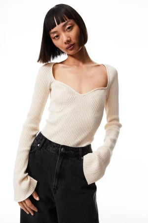 Ribbstickad tröja  - En fin ribbstickad tröja från HM. Helt oanvänd