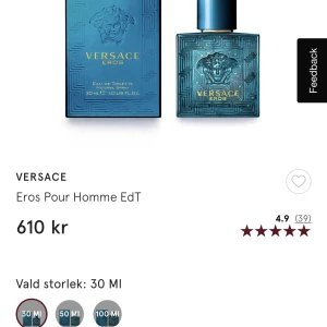 Parfym Versace  - Säljer nu denna oöppnade parfym åt min lillebror som han fick men aldrig kommit till användning. Oöppnad och plasten är fortfarande på. Parfymen är i 30 ml och köpt för 610kr. Mitt pris: 480kr, pris går att diskuteras. Köparen står för frakten 
