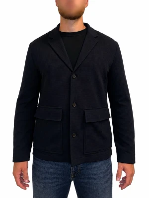 J.Lindberg kavaj, blazer. Jacka.  - Stilren blazer/overshirt med modern passform och texturerat tyg.  Mycket fint skick, sparsamt använd och utan anmärkningar. modellen är 186 cm och väger 90 kg.  📏 Storlek: L 🎨 Färg: Mörkblå 📦 Skickas eller möts upp i Örebro. Hör av dig vid frågor!