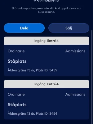 2 ståplatsbiljetter The Neighbourhood - Säljer två digitala ståplatsbiljetter till The Neighbourhoods konsert på Avicii Arena den 24 augusti 2026. Biljetterna gäller för entré 4 och har åldersgräns 13 år. Perfekt för dig som vill uppleva bandet live tillsammans med en vän.